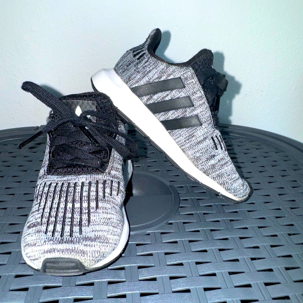 Toddler Adidas sneakers.